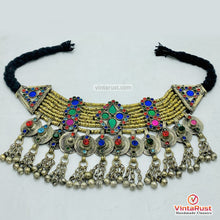 Load image into Gallery viewer, Multicolor Tribal Statement Choker Necklace