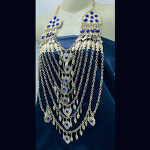 Load image into Gallery viewer, Silver Multilayers Long Bib Necklace