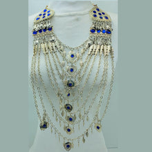 Load image into Gallery viewer, Silver Multilayers Long Bib Necklace
