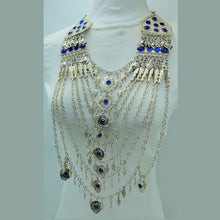 Load image into Gallery viewer, Silver Multilayers Long Bib Necklace