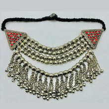 Load image into Gallery viewer, Multilayers Silver Metallic Beaded Choker Necklace