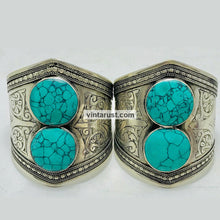 Load image into Gallery viewer, Natural Turquoise Gemstone Cuff Bracelet