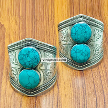 Load image into Gallery viewer, Natural Turquoise Gemstone Cuff Bracelet