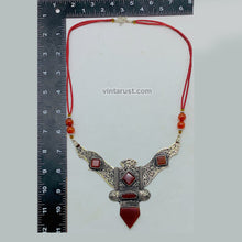 Load image into Gallery viewer, Nepalese Necklace With Triangular Patterned Pendant