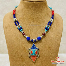 Load image into Gallery viewer, Nepalese Tibetan Tribal Beaded Pendant Necklace
