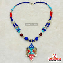 Load image into Gallery viewer, Nepalese Tibetan Tribal Beaded Pendant Necklace