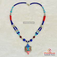 Load image into Gallery viewer, Nepalese Tibetan Tribal Beaded Pendant Necklace