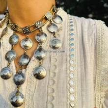 Load image into Gallery viewer, Nomadic Choker Necklace with Silver Coins