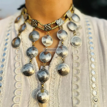 Load image into Gallery viewer, Nomadic Choker Necklace with Silver Coins