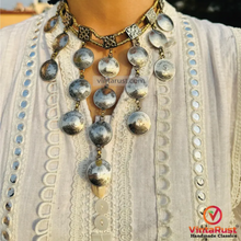 Load image into Gallery viewer, Nomadic Choker Necklace with Silver Coins