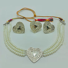Load image into Gallery viewer, Pearls Beaded Chain Necklace With Earrings