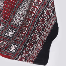 Load image into Gallery viewer, Pure Cotton Red Black and White Ajrak Stole For Her