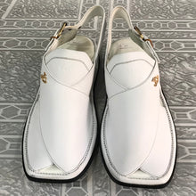Load image into Gallery viewer, Pure White Kaptaan Peshawari Chappal