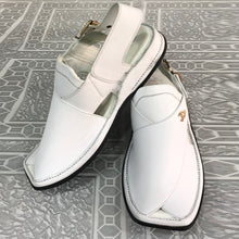 Load image into Gallery viewer, Pure White Kaptaan Peshawari Chappal