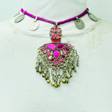 Load image into Gallery viewer, Purple Vintage Coins Pendant Necklace