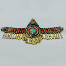Load image into Gallery viewer, Red and Green Tribal Hair Jewelry