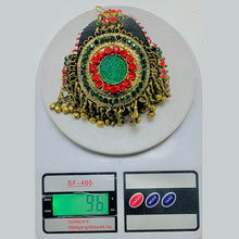 Load image into Gallery viewer, Red and Green Tribal Hair Jewelry