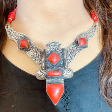 Load image into Gallery viewer, Red Tibetan Coral Gemstone Handmade Necklace