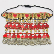 Load image into Gallery viewer, Red Heart Tribal Layered Choker Necklace