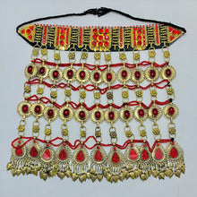 Load image into Gallery viewer, Red Oversized Layered Choker Necklace