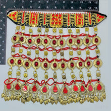 Load image into Gallery viewer, Red Oversized Layered Choker Necklace