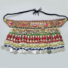 Load image into Gallery viewer, Red Stones With Vintage Coins Multilayer Choker Necklace