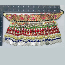 Load image into Gallery viewer, Red Stones With Vintage Coins Multilayer Choker Necklace