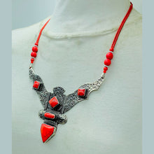 Load image into Gallery viewer, Red Tibetan Coral Gemstone Handmade Necklace