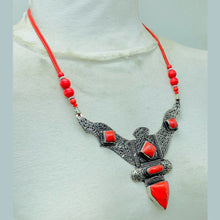 Load image into Gallery viewer, Red Tibetan Coral Gemstone Handmade Necklace