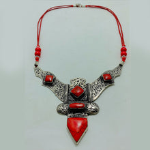 Load image into Gallery viewer, Red Tibetan Coral Gemstone Handmade Necklace
