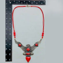Load image into Gallery viewer, Red Tibetan Coral Gemstone Handmade Necklace