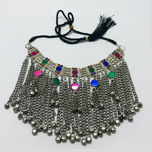Load image into Gallery viewer, Silver Handmade Choker Necklace With Long Bells
