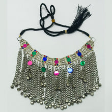 Load image into Gallery viewer, Silver Handmade Choker Necklace With Long Bells
