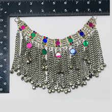 Load image into Gallery viewer, Silver Handmade Choker Necklace With Long Bells