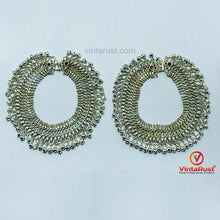 Load image into Gallery viewer, Silver Kuchi Handmade Tribal Anklets Pair