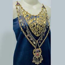 Load image into Gallery viewer, Silver Kuchi Multi Strands Bib Necklace