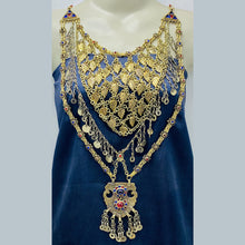 Load image into Gallery viewer, Silver Kuchi Multi Strands Bib Necklace