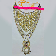 Load image into Gallery viewer, Silver Kuchi Multi Strands Bib Necklace