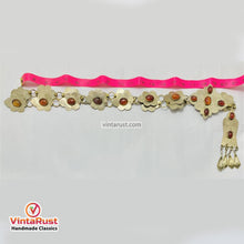 Load image into Gallery viewer, Silver Kuchi Turkman Belt With Brown Glass Stones