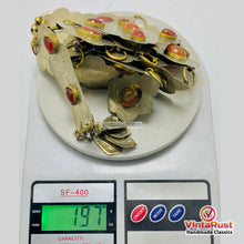 Load image into Gallery viewer, Silver Kuchi Turkman Belt With Brown Glass Stones