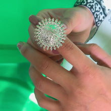 Load image into Gallery viewer, Silver Light Weight Earrings and Ring Set