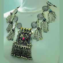 Load image into Gallery viewer, Silver Vintage Coins Chain Necklace