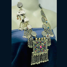 Load image into Gallery viewer, Silver Vintage Coins Chain Necklace