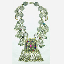 Load image into Gallery viewer, Silver Vintage Coins Chain Necklace