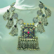 Load image into Gallery viewer, Silver Vintage Coins Chain Necklace