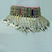 Load image into Gallery viewer, Statement Choker Necklace With Dangling Tassels