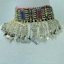 Load image into Gallery viewer, Statement Choker Necklace With Dangling Tassels