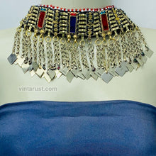 Load image into Gallery viewer, Statement Choker Necklace With Dangling Tassels