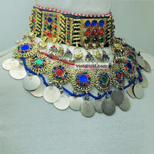 Load image into Gallery viewer, Statement Choker Necklace With Multicolor Glass Stones