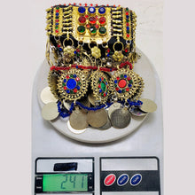 Load image into Gallery viewer, Statement Choker Necklace With Multicolor Glass Stones